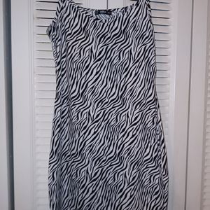 Sexy Zebra Print Dress , Size Medium